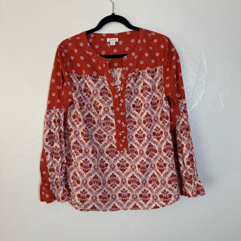 Sundance Explorer Patchwork Boho Popover Shirt - image 3